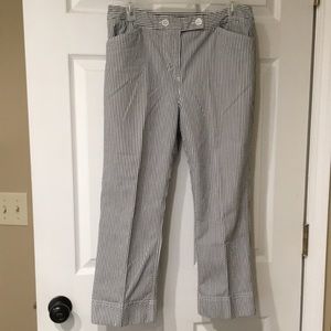 Navy/white stripe crop pants